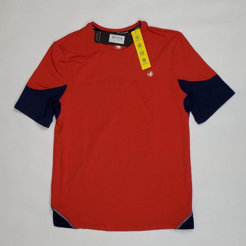 Body Glove Active Signature Colorblock Shirt Mens Short Sleeve Red